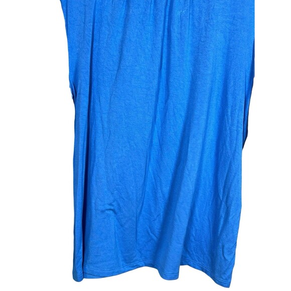 Talbots XL Women’s Blue Top Balloon Pleated Sleeve Scoop Neck Dressy Blouse - Picture 4 of 10